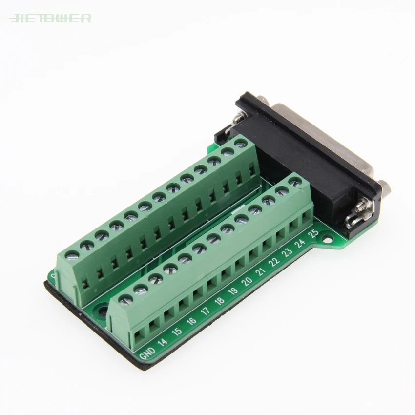 30 шт./лот Высококачественная 25 контактная плата прерывания сигналов порта DB25 Female