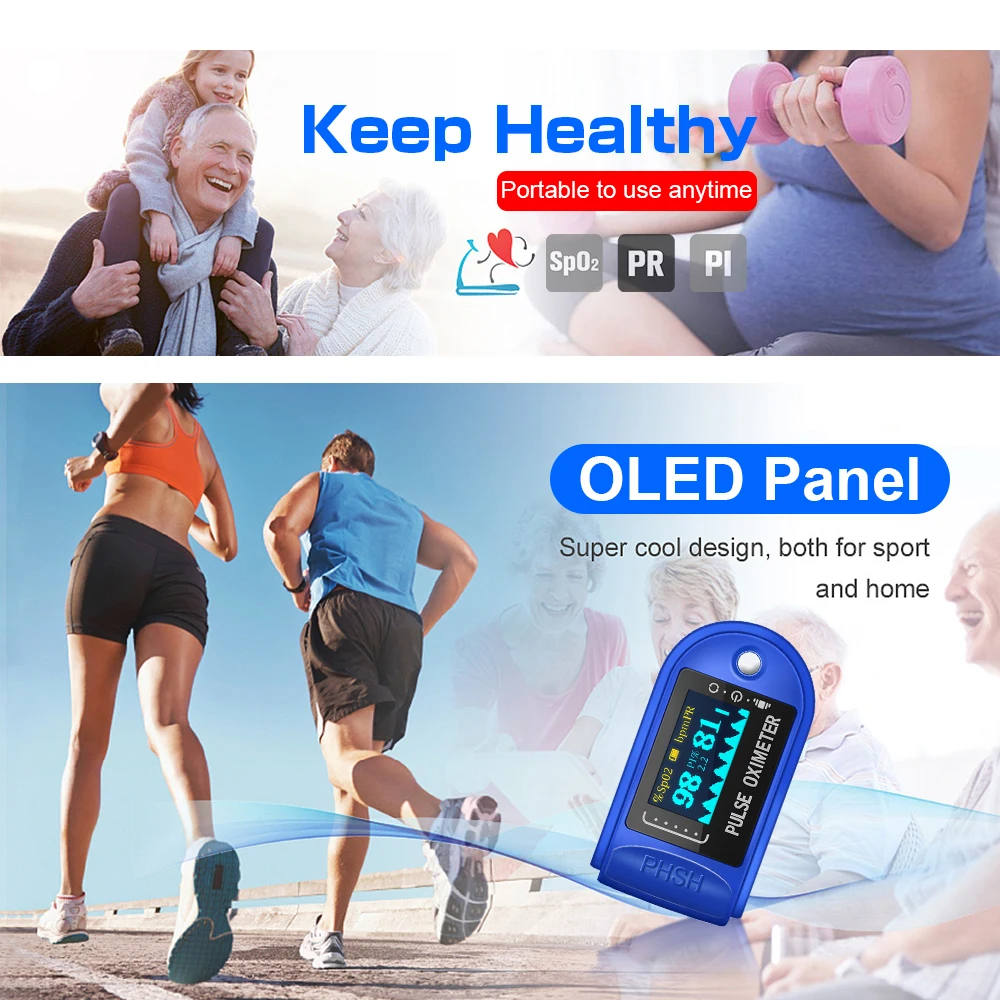 Пульсоксиметр Пальчиковый для измерения пульса и уровня кислорода в крови |