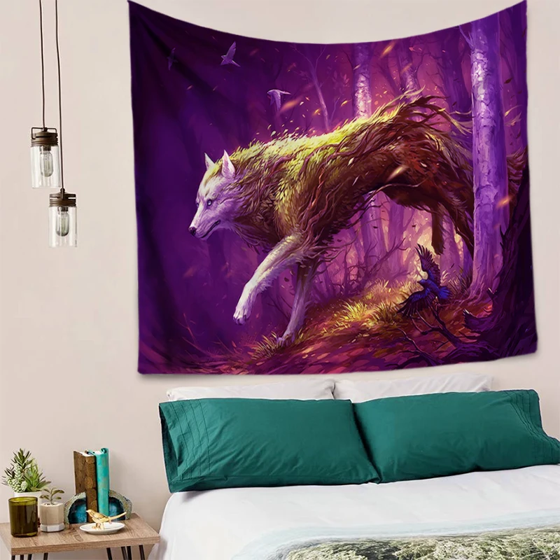 Удивительная Фантастическая лошадь волк тигр гобелены с изображением животных