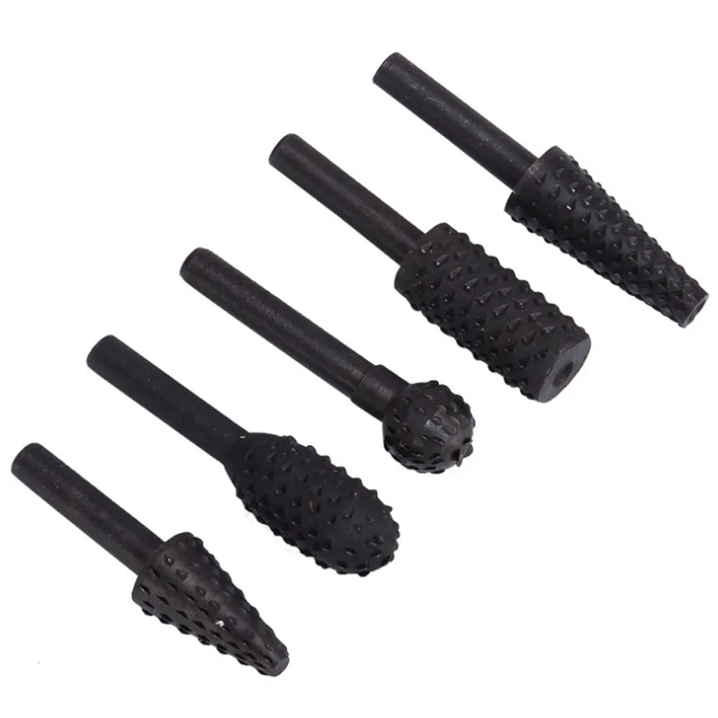 

5 шт. деревообрабатывающий из страз особой формы, вращение файл резьба по дереву Ножи деревообрабатывающий файл Шлифовальная головка тисне...