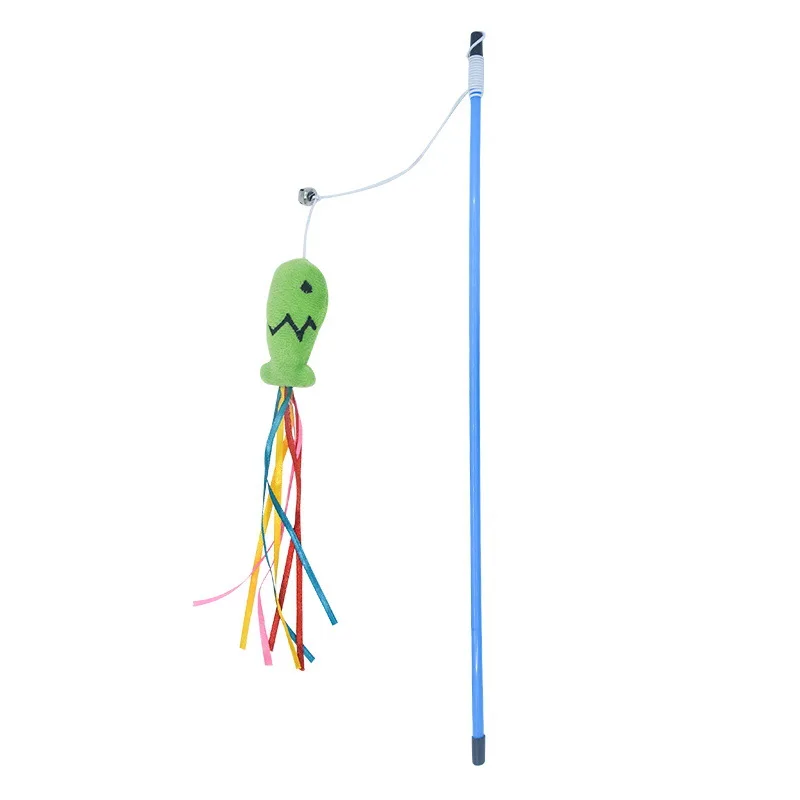 Игрушка для кошек голубая лента рыба Аза палка кошка сумасшедшая игрушка игрушки