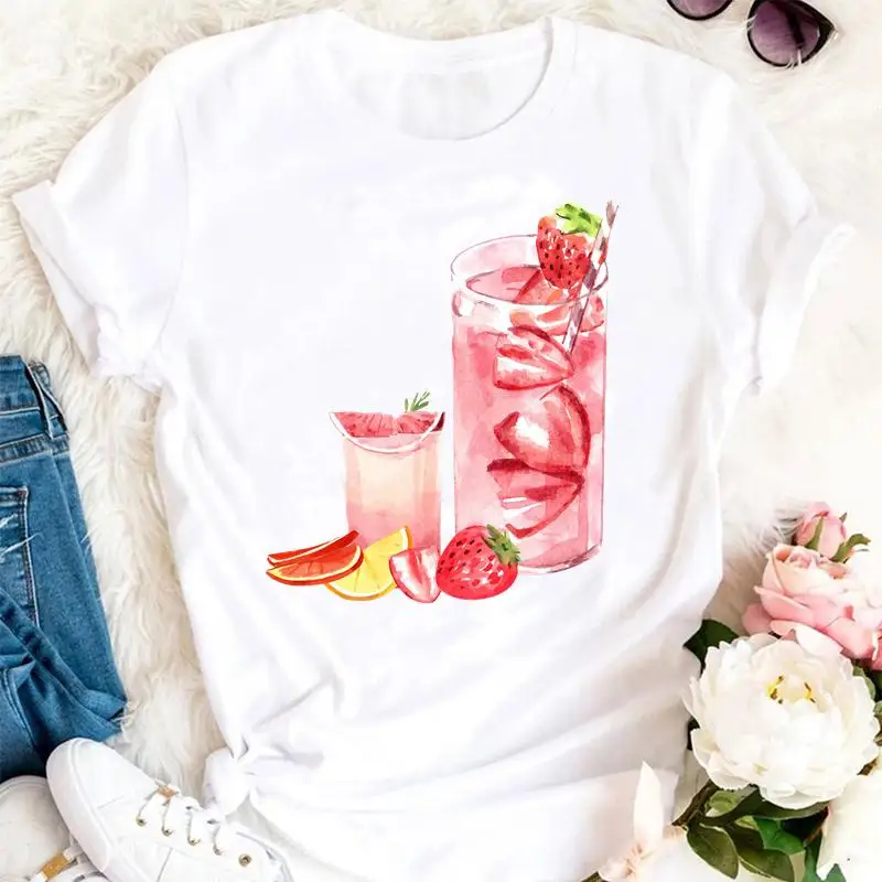 

Women Summer Watermelon Sweet Ladies Tshirts Cartoon Fashion Short Sleeve Clothes Graphic T Top Lady Print Female Tee T-Shirt