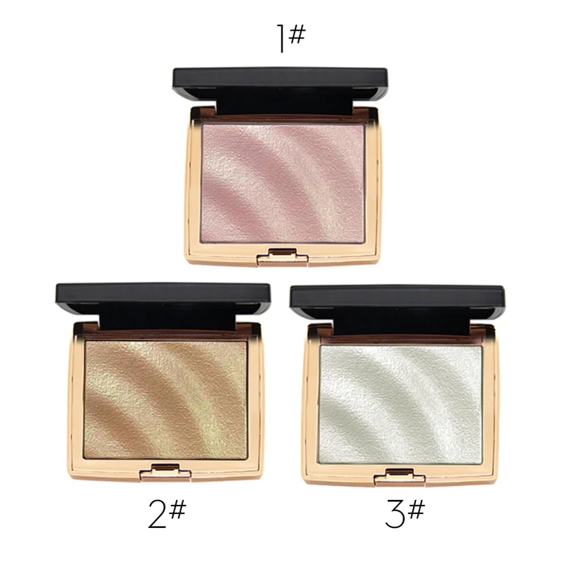 3 цвета высокий блеск прессованная пудра водонепроницаемый долговечный