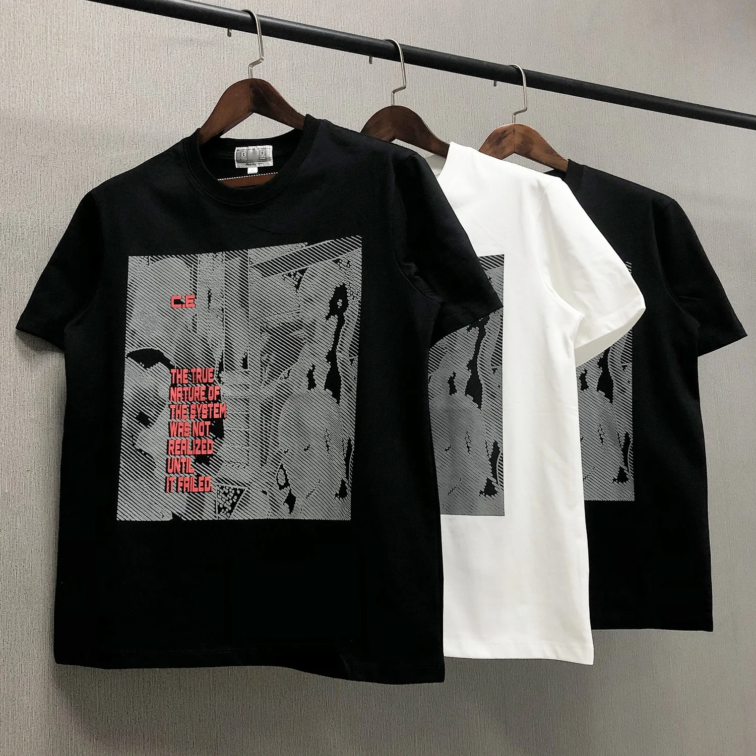 

Футболка Мужская/Женская хлопковая оверсайз с цифровым лицом