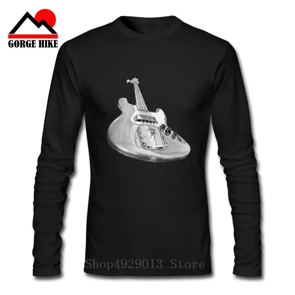 Музыка бас гитара футболка с длинным рукавом на заказ бренд DJ одежда хип хоп Пара