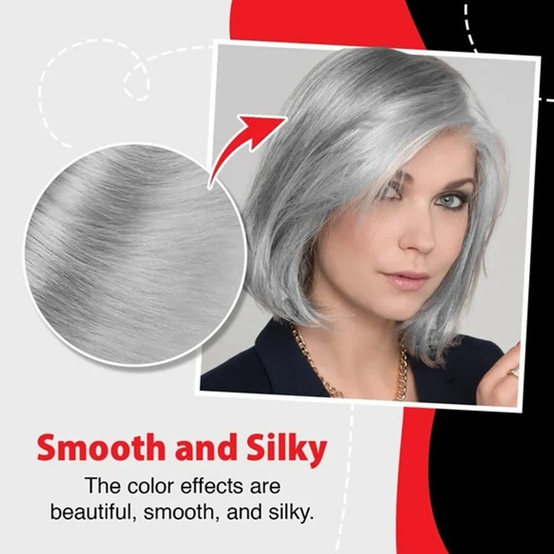 

Hot Natural Hair Dye Color Unisex DIY Fashion Gray Silver Color Super Gray Hair Cream 100ml