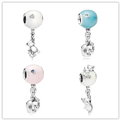 

Authentic 925 Sterling Silver Mouse Floating Balloon With Two Mice Friends Dangle Fit Women Pandora Bracelet & Necklace Jewelry