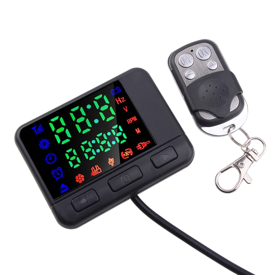 

12V/24V Цифровой ЖК-дисплей Дисплей монитор & 4 кнопки дистанционного Управление для воздуха дизель стояночный отопитель автомобильные аксесс...