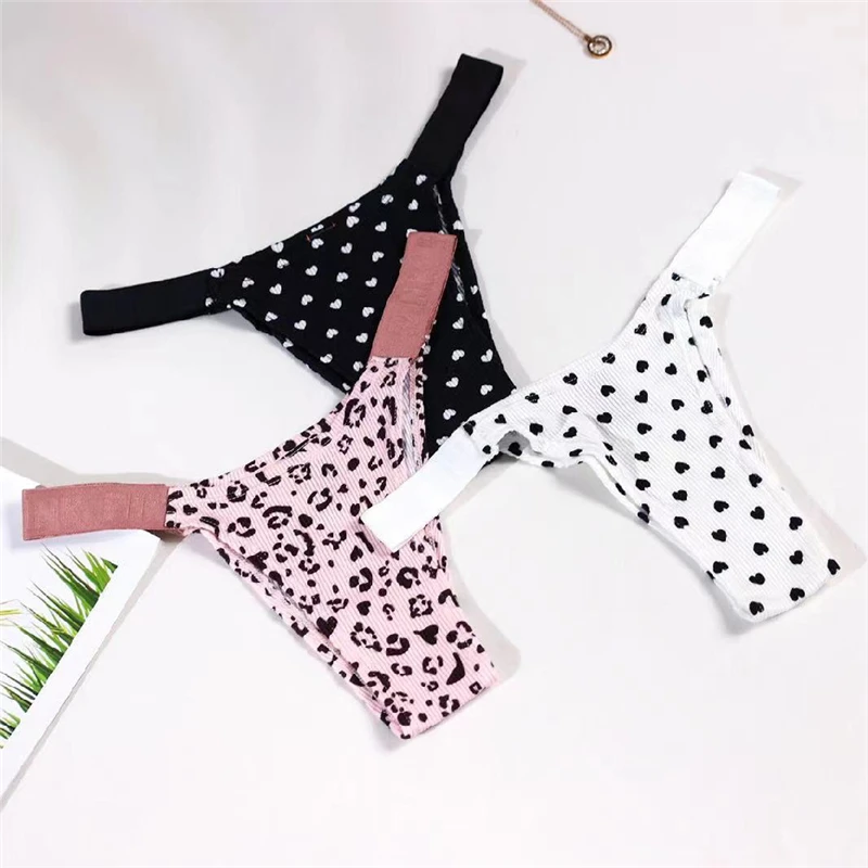 

Women's English alphabet elastic band cotton panties women's high-fork threaded cotton panties ladies cotton bottom briefs