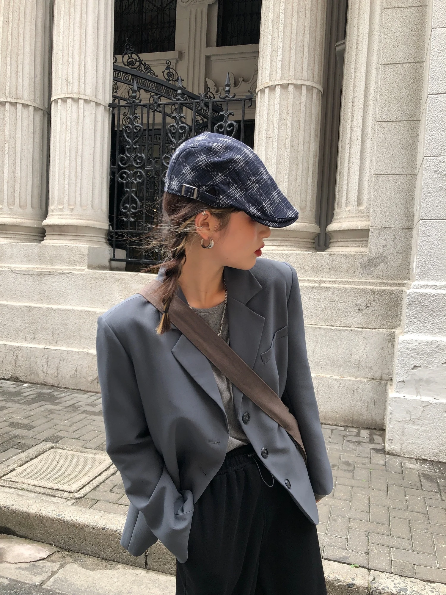 Женский винтажный костюм с юбкой повседневный свободный в западном стиле