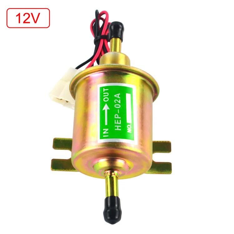 12V Gold 12 в 24 в электрический топливный насос низкого давления болт фиксирующий провод Дизель Бензин HEP-02A для автомобиля карбюратор Мотоцикл ATV - Цвет: 12V Gold