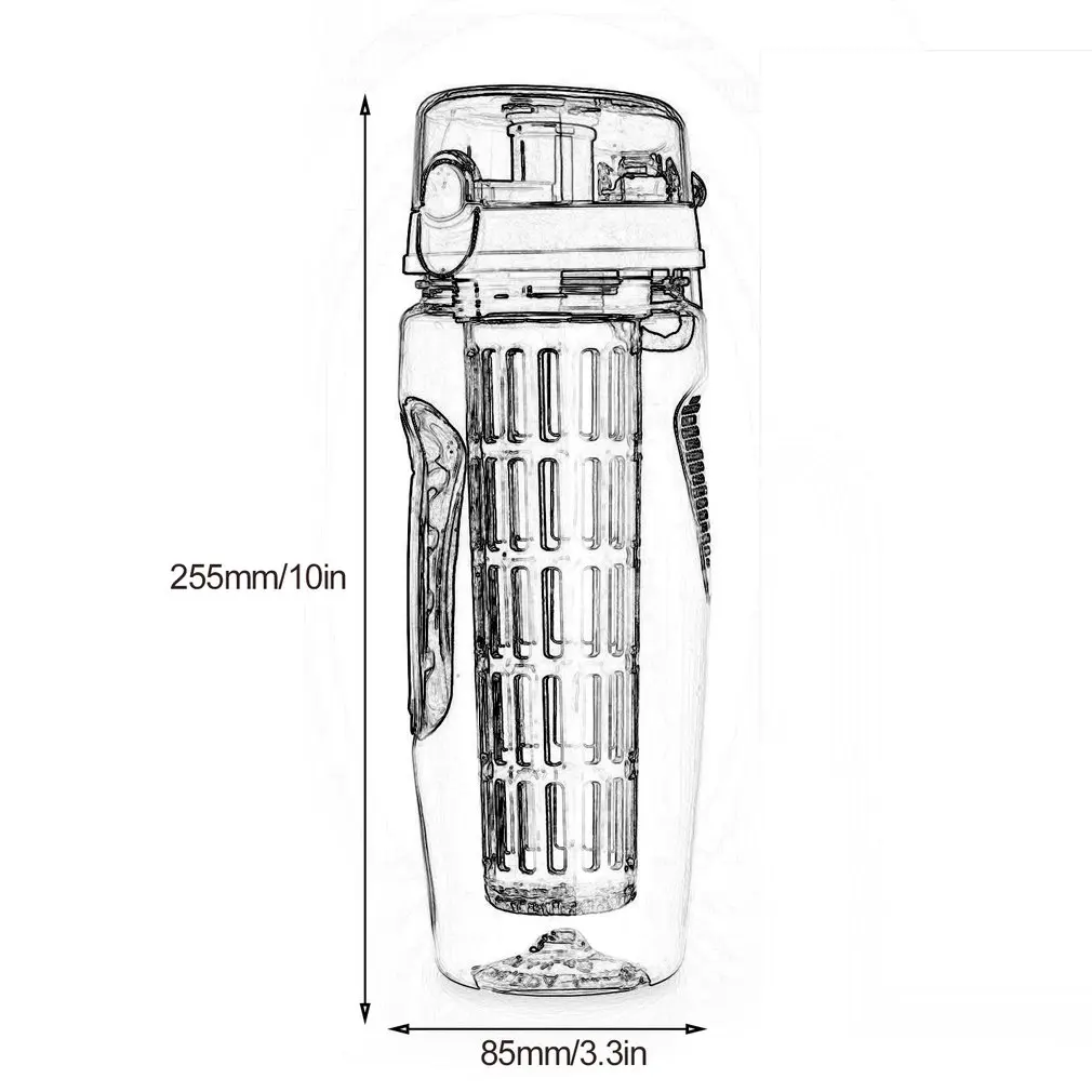

1000ML Leak-proof BPA Free Fruit Infuser Juice Shaker Sports Lemon Water Bottle Tour hiking Portable Climbing Camp Bottles