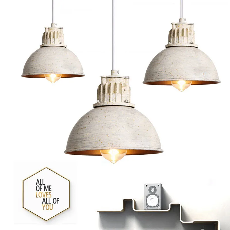 Белый железный подвесной светильник в американском стиле ретро s кантри лофт