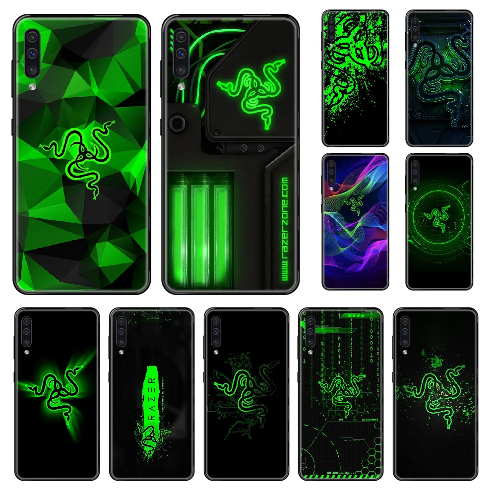 

RAZER Phone case For Samsung Galaxy A 3 5 8 9 10 20 30 40 50 70 E S Plus 2016 2017 2018 2019 black trend waterproof luxury