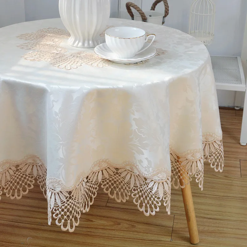 Vezon Новая Элегантная Европейская круглая кружевная жаккардовая скатерть