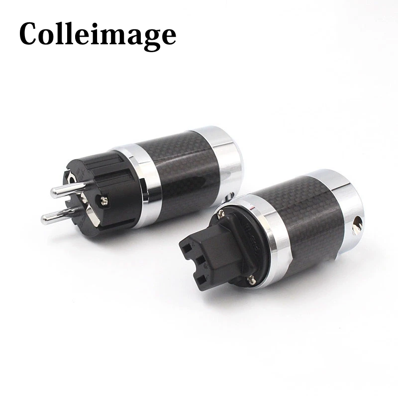 Штепсельная Вилка европейского стандарта Schuko Hifi разъемы из углеродного волокна