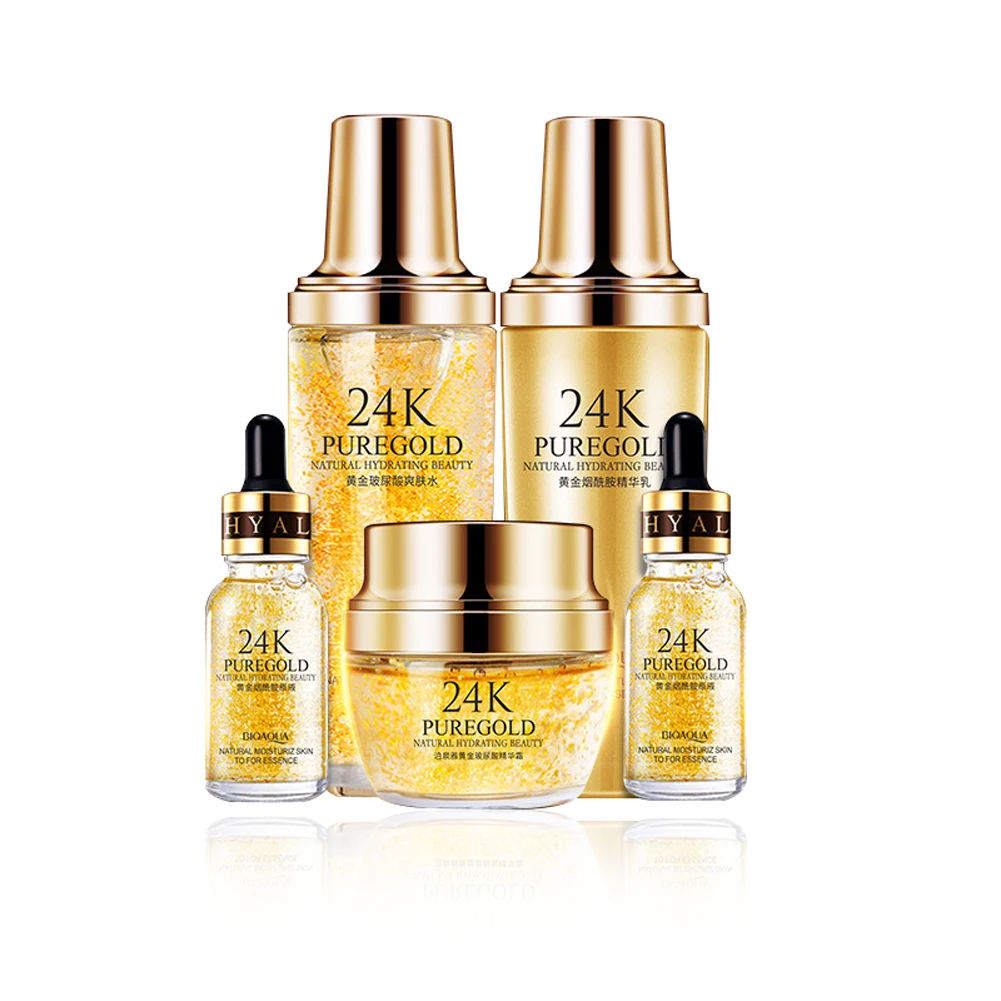 

Skin Moisturising Hyaluronic Acid Set 24k Gold Speckle Fade Whitening Serum Keep Young Liquid Anti Aging Natural Shrink Pores