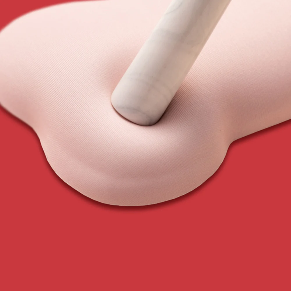 Собачьи кости дизайн красный круглый PU нескользящий Силиконовый коврик для мыши