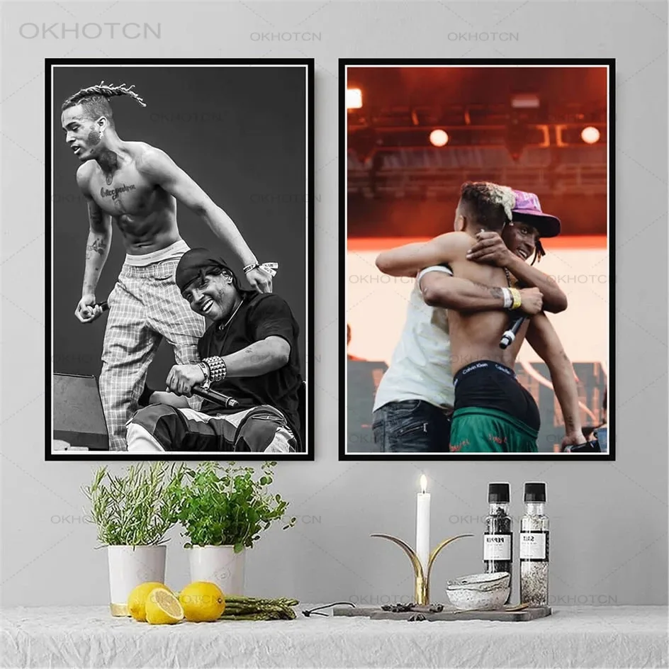 

Pop Music Star Xxxtentacion Posters Modern Canvas Print Hip Hop Rap Art Painting Wall Art Pictures for Living Room Home Decor