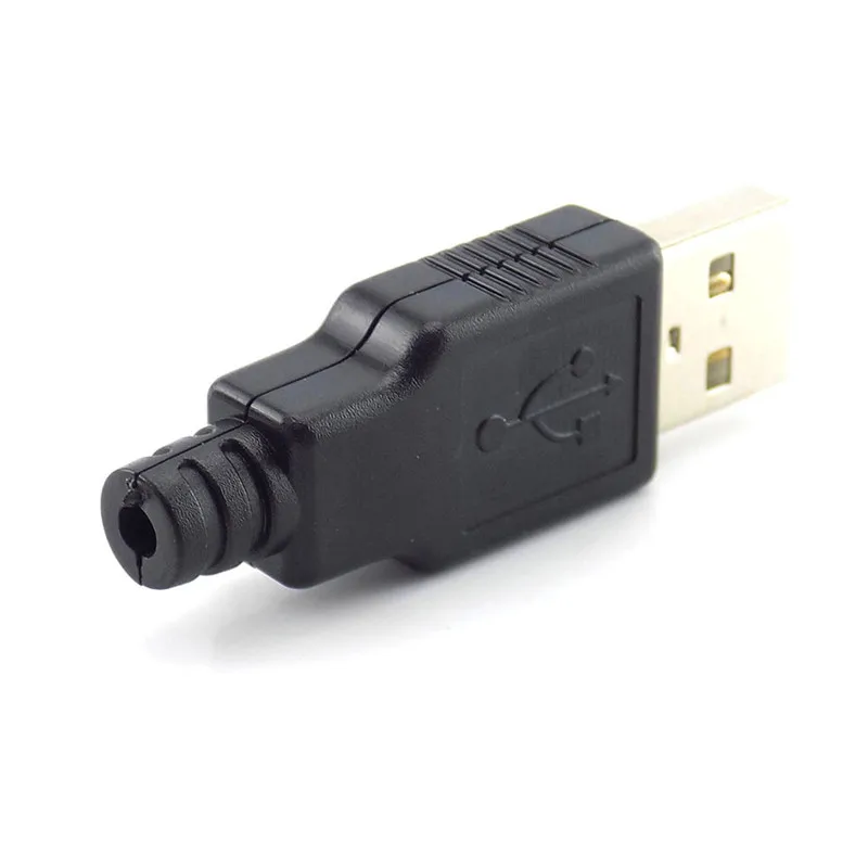 3 в 1 Тип A входящий штекер 2 0 USB разъем 4 контактный с черным Пластик крышкой припоя