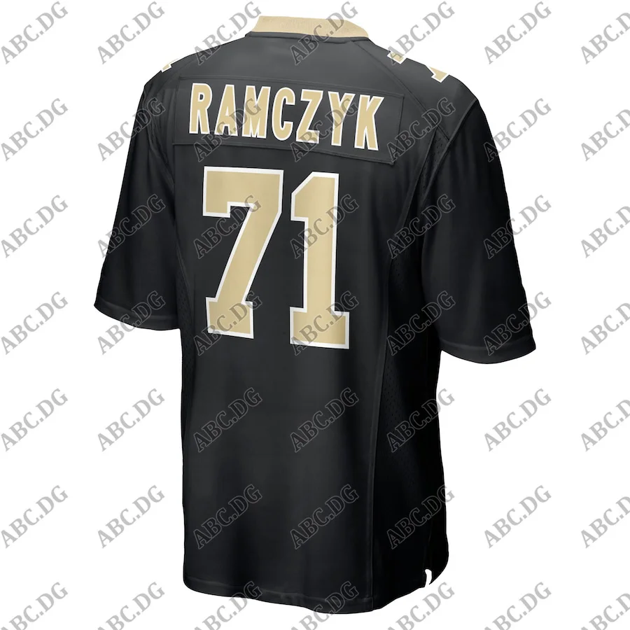

Men Women Kid Youth New Orleans Ryan Ramczyk Black Game Jersey