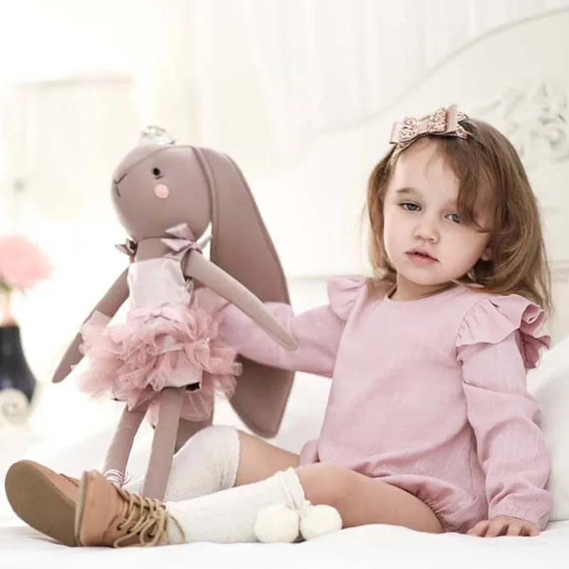 

Europe America Baby Romper Toddler Clothing Flying Sleeves Cotton Newbron Girls Rompers Child Bodysuits Spring Autumn 0-24M Smk