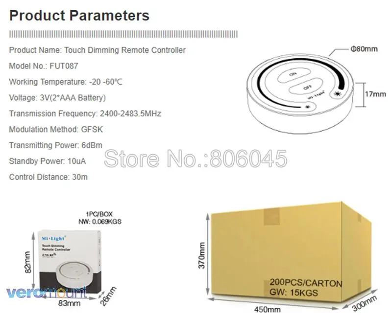 Miboxer FUT036 регулятор яркости DC12-24V 10 А регулируемая яркость для светодиодной ленты с 2,4G беспроводной сенсорный пульт дистанционного управления Поддержка Wi-Fi