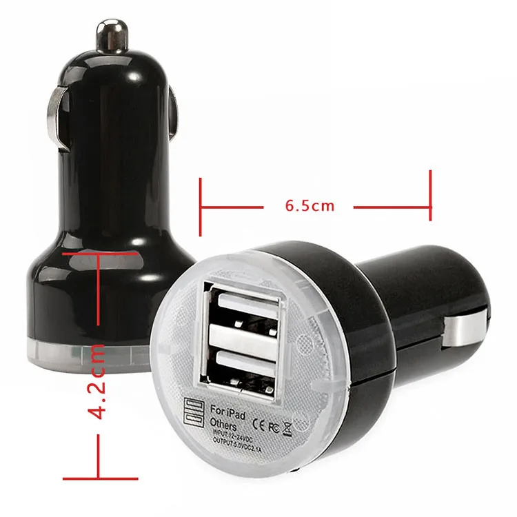 

Dual USB Car Charger Adapter 2.1A USB Cigarette Lighter For Smart Charger Car Accessories Auto Phone Vehicle X9D0