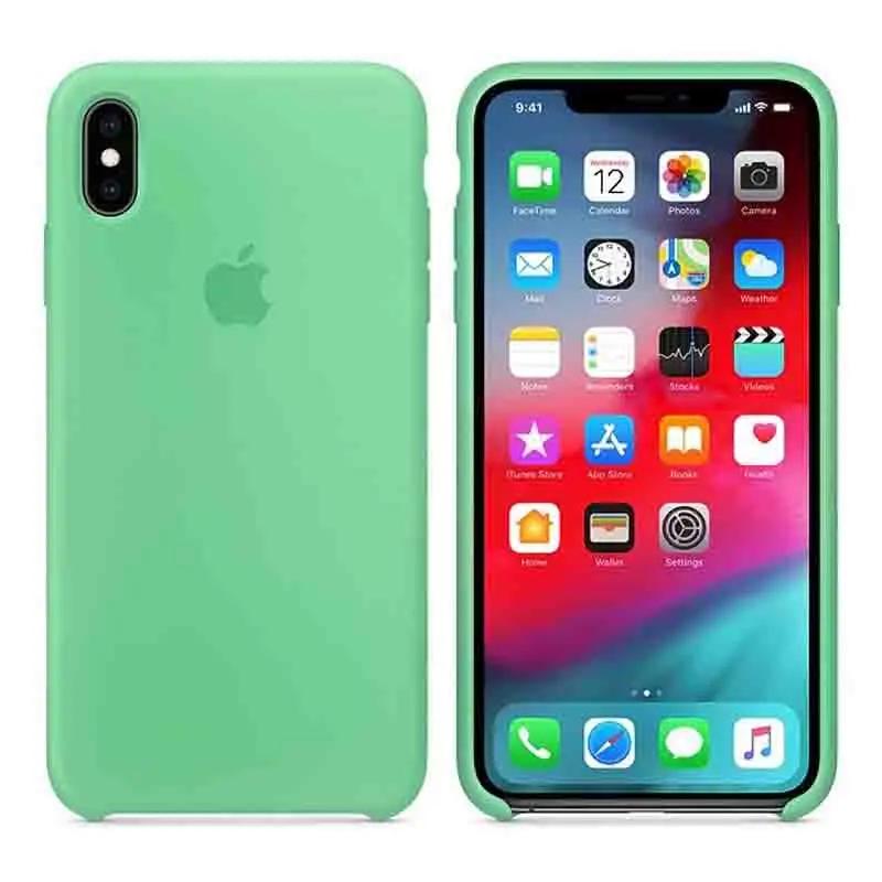 Чехол для телефона iPhone 6S 7 8Plus X XR XS Max мягкая Жидкая силиконовая темно-синяя