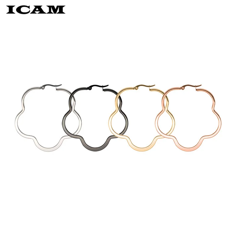 ICAM y супер большие круги серьги-кольца для женщин модные золотые ювелирные