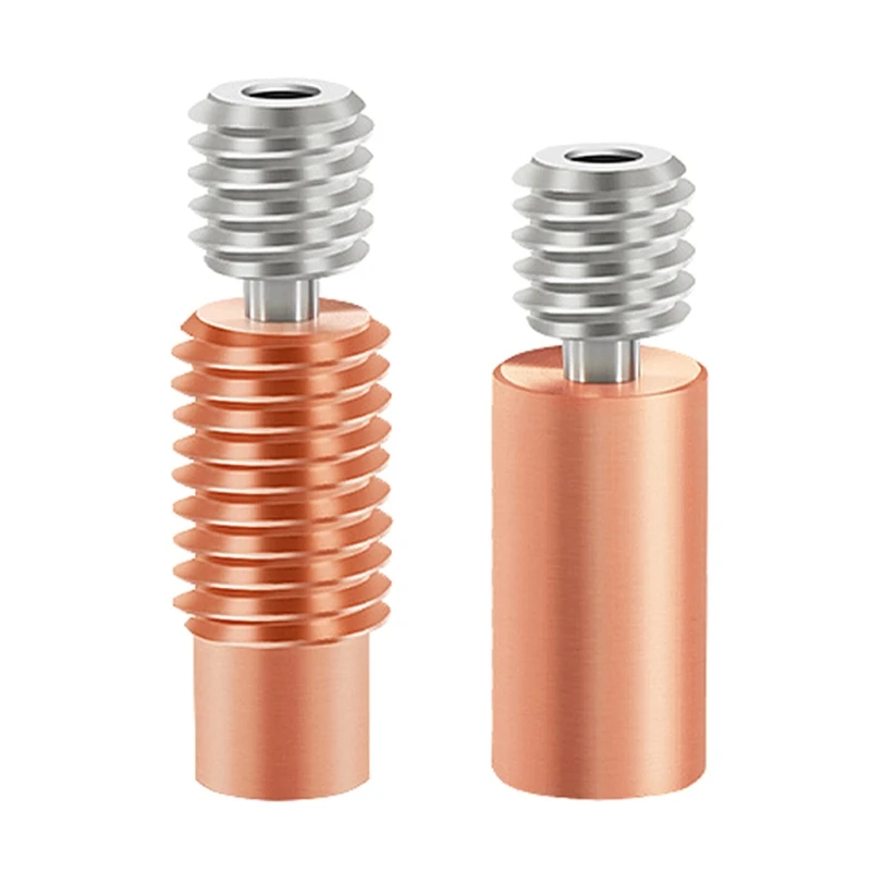 

3D Printer V6 Heatbreak Throat Hotend Heater Block Part Two-in-one 1.75mm Titanium Alloy+Copper Cold Water Type for E3D