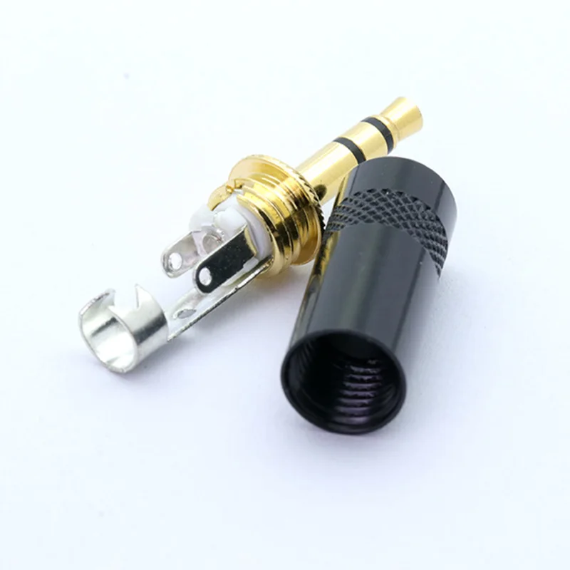 3 шт. Jack 3,5 3 полюса 3,5 мм аудио Позолоченный разъем для наушников 3,5 RCA разъемы jack разъем jack стерео гарнитура