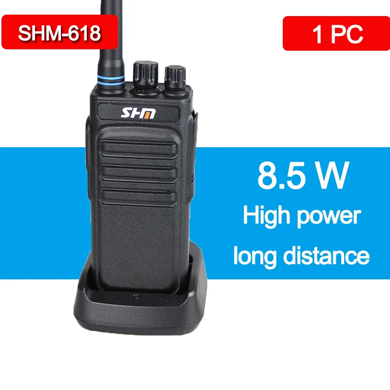 SHM True 8.5W high-power walkie talkie for two-way radio 10km 4800mah Professional walkie-talke CB Ham Radio hf Transceiver