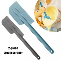 2pcsset plastic spatula soft grip cream scraper cutter kitchen gadget baking tools for butter cake cream pastry 10inch 12 inch
