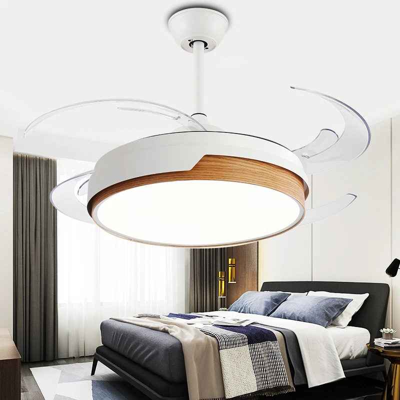 Невидимый потолочный вентилятор современная простая лампа для дома гостиной