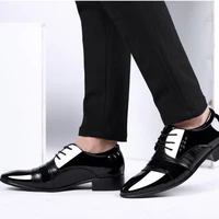 patent leather shoes mens formal wedding dress office shoes classic black italian shoes men formal size 38 48 zabatos de hombre