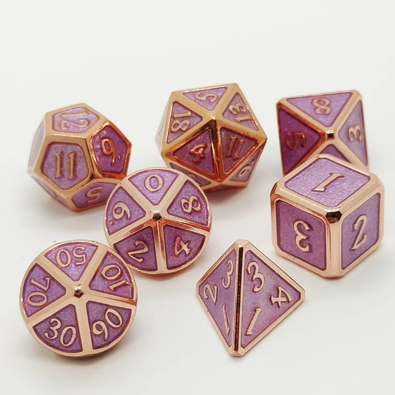 

Metal Dice Set Metal Polyhedral Dice For DND Gaming Dice For RPG Games D&D Dice Set Digital D4 D6 D8 D10 D12 D20 DND Dice Set