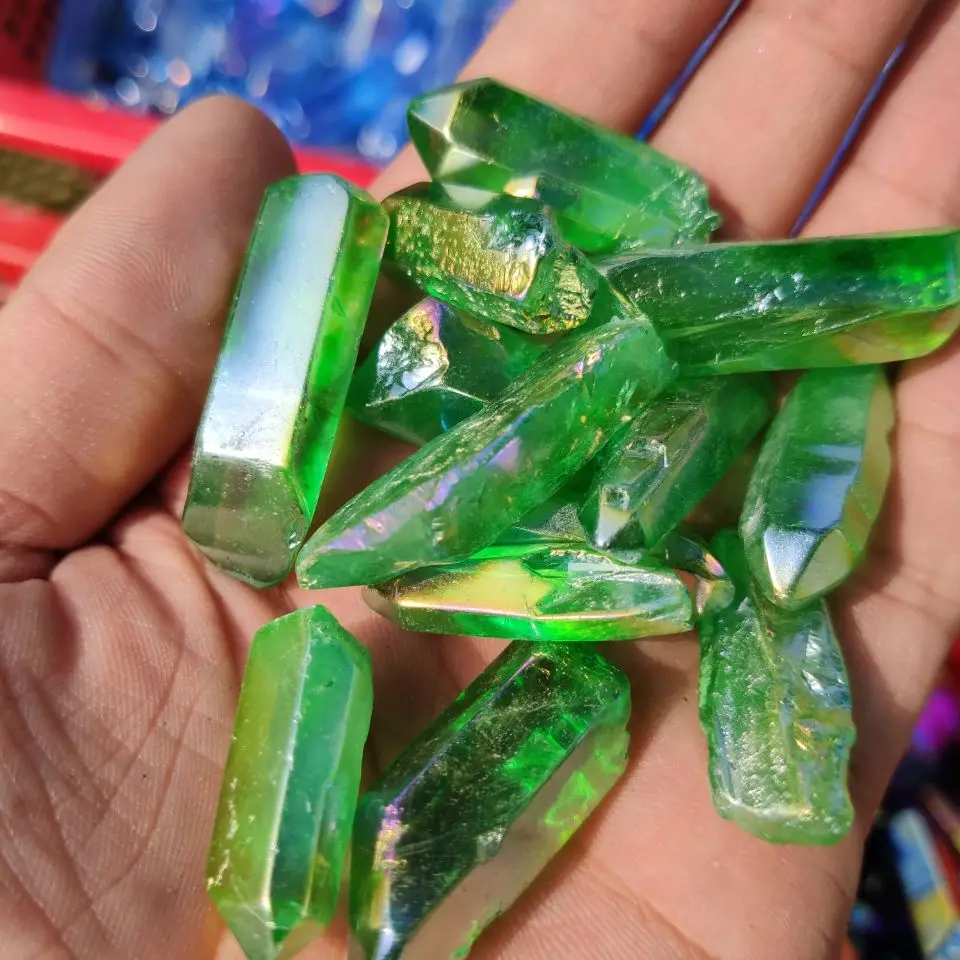 

Редкий титановый яблоко Aura кварцевый кристалл кластер Энергия исцеления образец