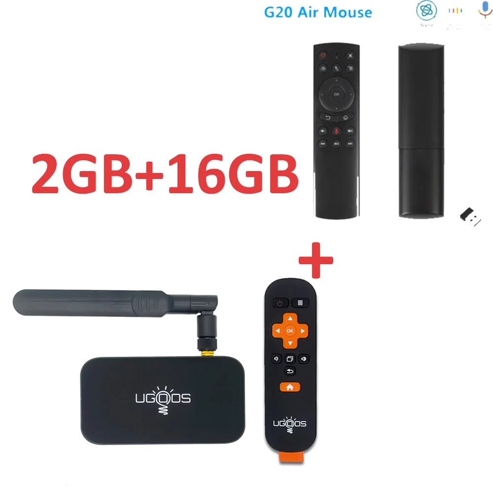UM4 add G20 UGOOS UM4 Android 7,1 ТВ-приставка 2 Гб DDR4 16 Гб ПЗУ RK3328 Четырехъядерный 4K HD Смарт-медиаплеер 2,4G и 5G WiFi Bluetooth 4,0 ТВ-приставка - Цвет: UM4 add G20