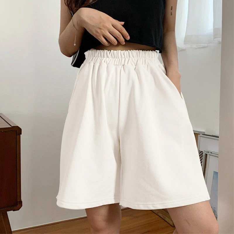 

Simple Shorts Women Short Pants Summer Loose 2021 Wild Tide Ins Straight Ulzzang High Waist Sports Five-point Casual Biker Pant