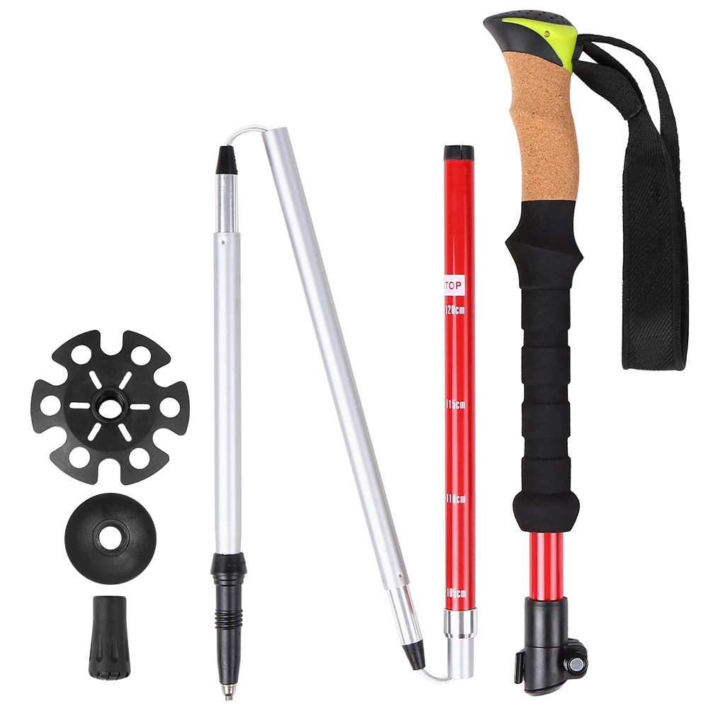Походная палка Складная защита для ходьбы легкая походная треккинга кемпинга