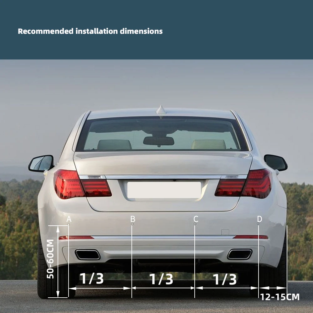 Набор датчиков парковки Светодиодный дисплей 22 мм 4 датчика s подсветка