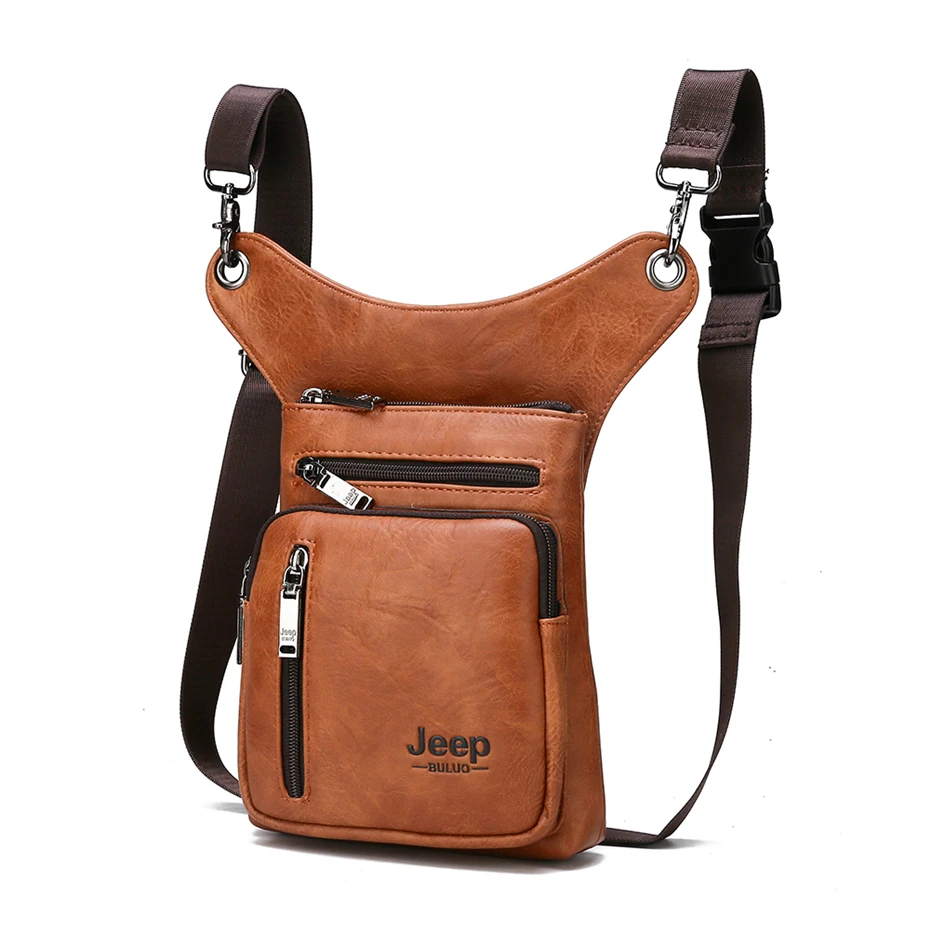 JEEP BULUO, многофункциональные сумки, мужские, маленькие, через плечо, сумка на плечо, спилок, кожа, модная, на ногу, сумка на талию, сумки, новые, для молодых мужчин, мини