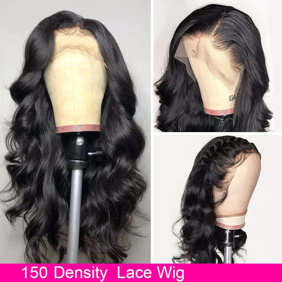 Бразильские волнистые фронтальные парики из человеческих волос 13*4 парик