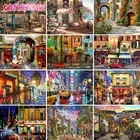 GATYZTORY Масло Набор для рисования по номерам декорации DIY Раскраска по номерам на холсте рамки 60x75cm Корпус уличные Рисование Живопись