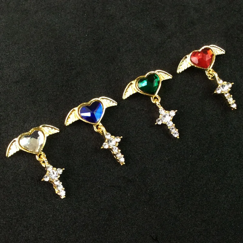 10Pcs Drop Pendant Design Nail Art 3D Charms Crystal Alloy Tassel Jewelry Luxury For Manicure Nails Supplies 2021 | Красота и