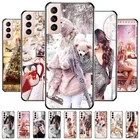 Чехлы из закаленного стекла для Samsung S21 Plus, роскошный чехол на Samsung S21 Ultra S30 S 21, защитный чехол для сотового телефона, задняя крышка