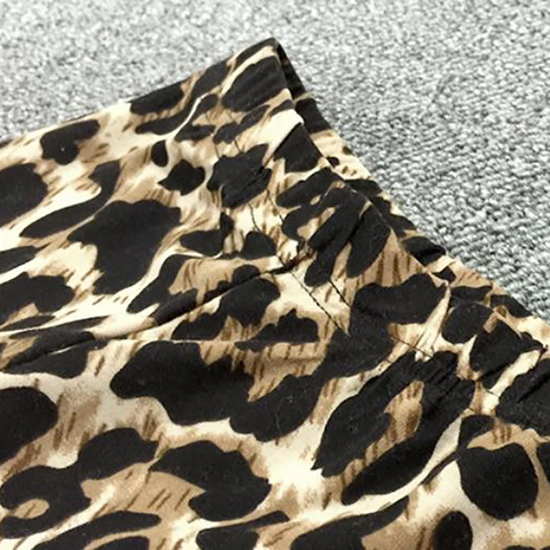 Новинка 2019 года Детские эластичные удобные леггинсы с леопардовым принтом для