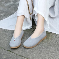 spring and autumn new style ethnic wind cloth shoes a foot pedal ancient style flat bottom matching shoes cloth shoes spot