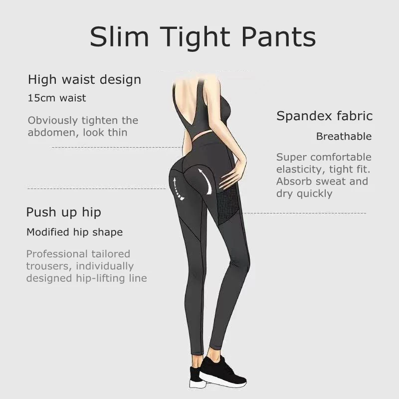

High Waist Seamless Women Leggings Breathable Gym Fitness Running Elastic Trousers Push Up Hips Yoga Training Female Tights